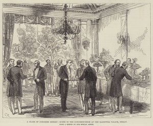 A Glass of Congress Sherry, Scene in the Luncheon-Room at the Radziwill Palace, Berlin by Sir John Charles Robinson